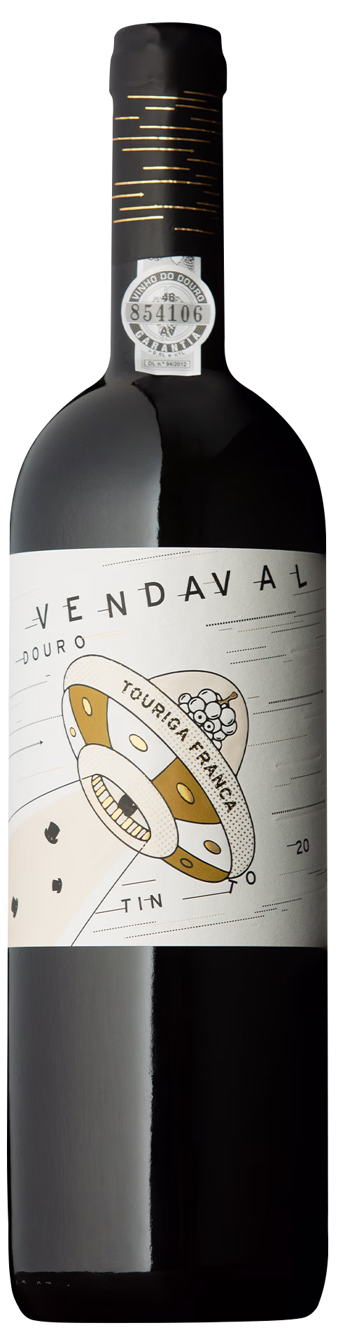 Garrafa de vinho tinto Vendaval Colheita, produzido na Quinta do Castelo do Moirinho, no Douro, vinho do Douro, vinho tinto, Quinta do Castelo do Moirinho, vinhos premiados, produtores de vinho Douro