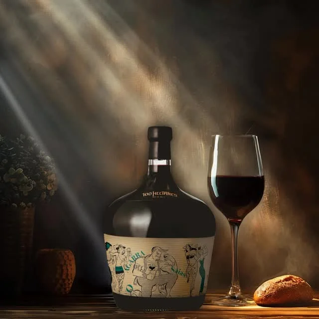 Este projecto para os @100_hectares destaca-se não apenas pela qualidade enológica, mas também pela presença visual forte e diferenciadora, pensada para valorizar o produto e criar impacto imediato. O formato garrafão reforça o conceito de partilha e celebração, elevando a experiência do vinho a um momento memorável.#fotografiadeproduto #portugalexplorer #100hectares #regua