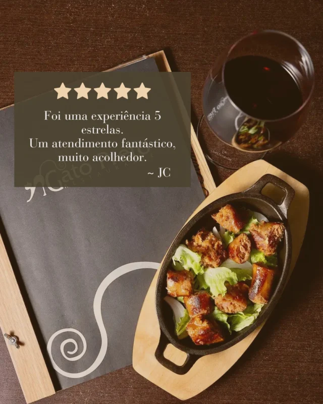 Nada nos deixa mais felizes do que saber que fizemos a diferença na sua refeição. 😁
Partilhe connosco a sua experiência. Adoramos ouvir-vos! ⭐️
Obrigado pela confiança! 

#GatoPreto #PesodaRegua #Restaurante #GatronomiaPortuguesa #Douro #Reviews #5estrelas #Testemunho