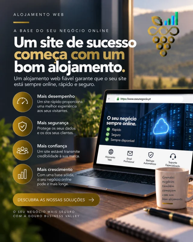 O alojamento web influencia a velocidade, a disponibilidade e a experiência de quem visita o seu site. Uma infraestrutura preparada para o seu projeto ajuda a manter o negócio acessível e consistente online.

👉Fale connosco e descubra o alojamento certo para o seu website.

#dourobusinessvalley #alojamentoweb #hosting #website #infraestruturadigital #performanceweb